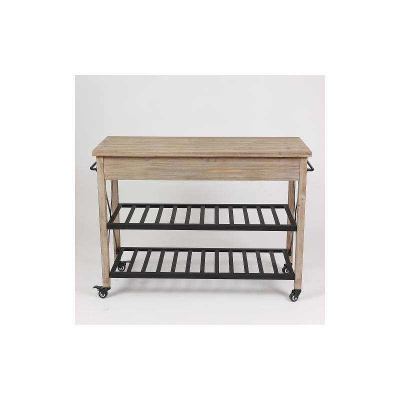 2-Drawer Kitchen Cart in Natural Q280464