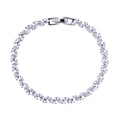 White Diamond Marquise Leaf Tennis Bracelet with Cubic Zirconia 18K White Gold Plated Fashion Jewelry D581