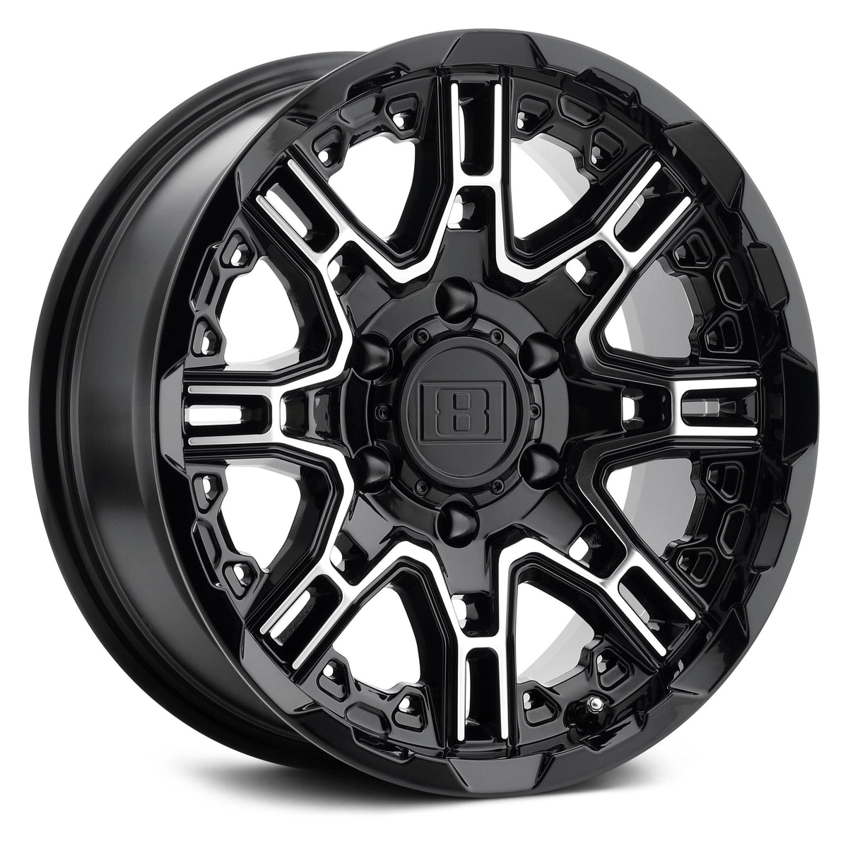 20x9 5x127 -10mm Black Wheel D358