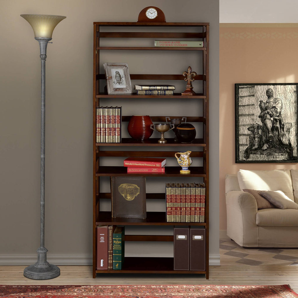 Mocha Walnut Folding Bookcase P387531