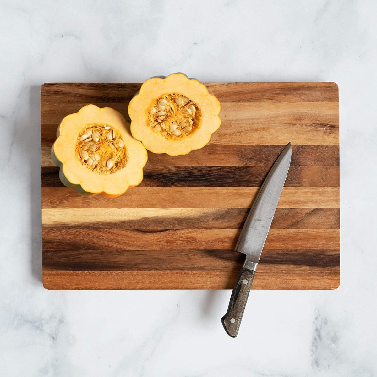Large Wood Cutting Board, 17x12 Inch Reversible Hardwood C268460