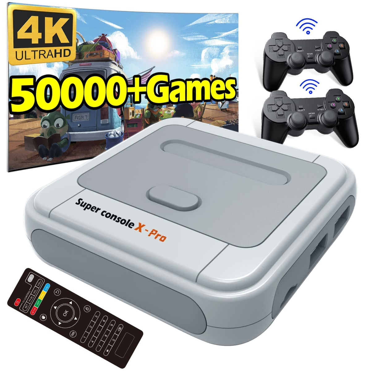 Retro Game Console with 2 Controllers U1096
