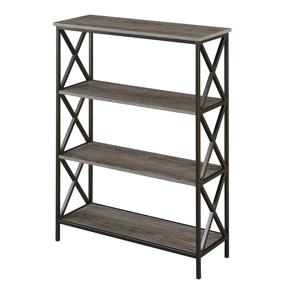 Weathered Gray 4 Tier Bookcase D88147