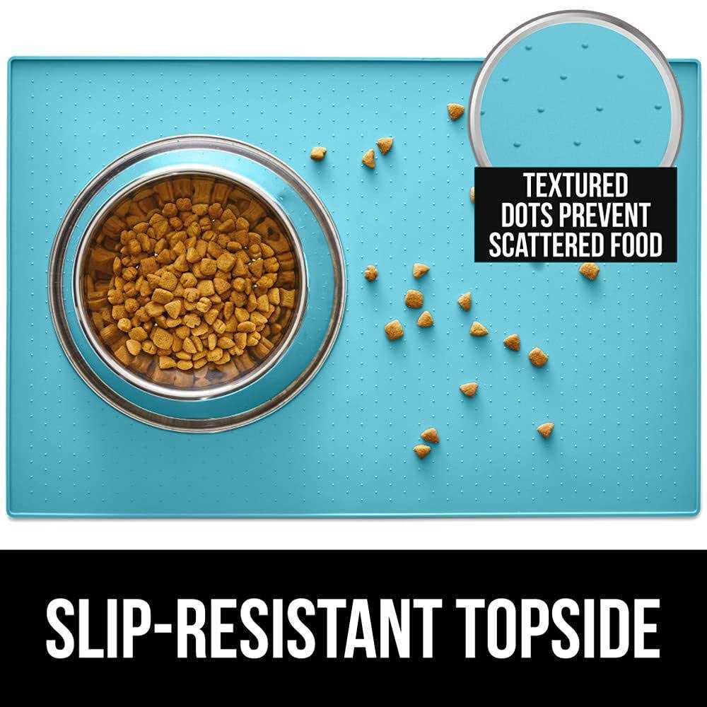 100% Waterproof Raised Edge BPA Free Silicone Pet Feeding Mat G55223