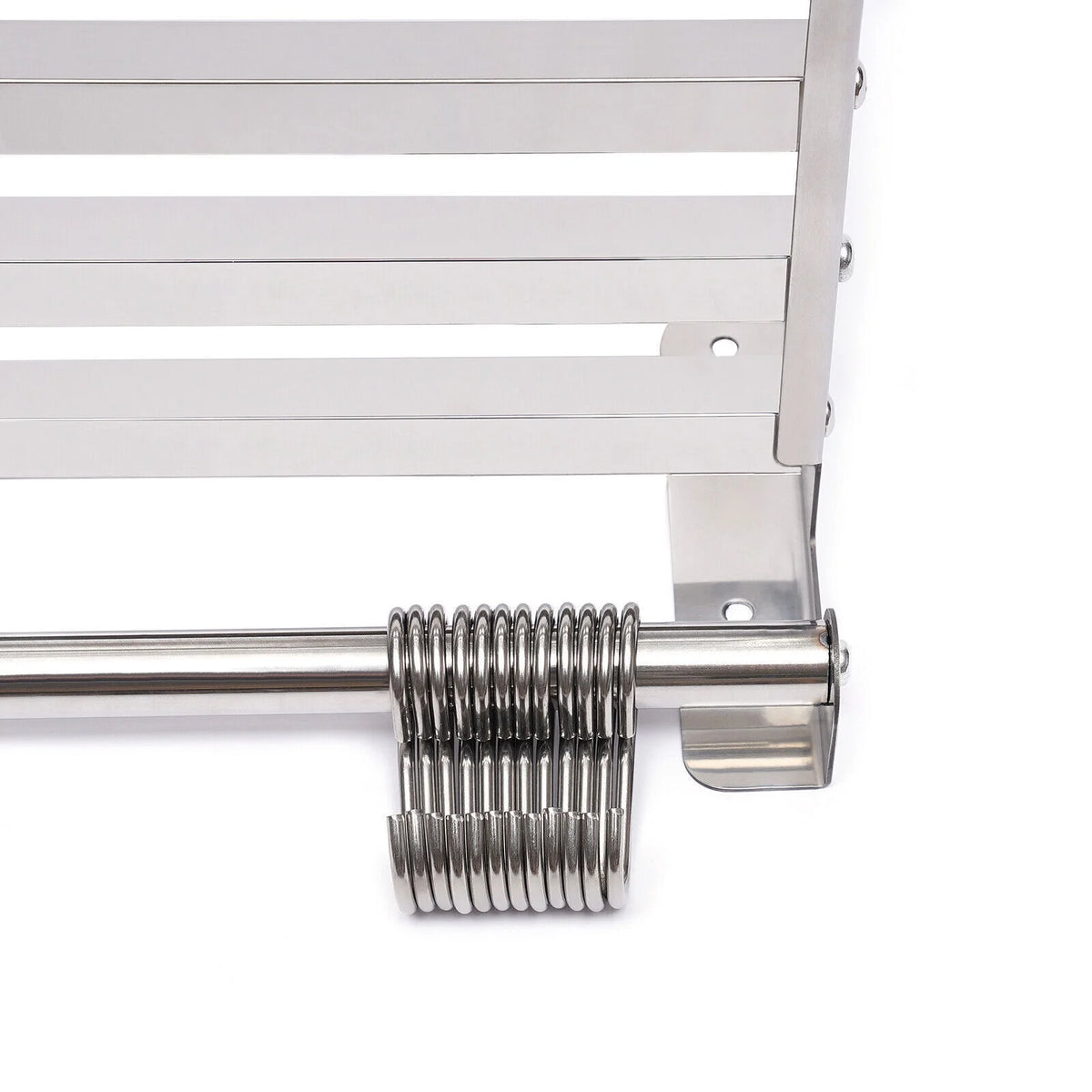 Wall Mount Microwave Oven Shelf Storage Bracket with 12 Hook Stainless D192135