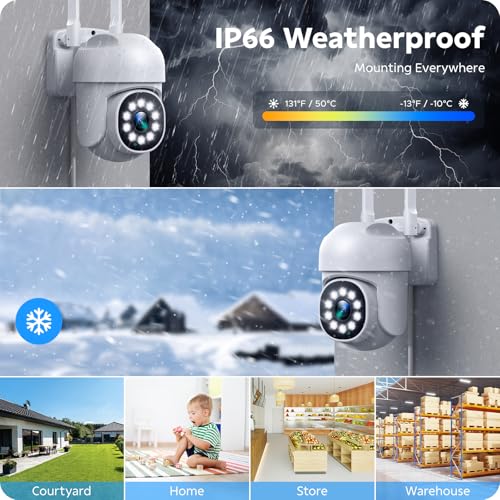 16CH 4K Wireless Security Camera System with 8 White PTZ Cameras S45406