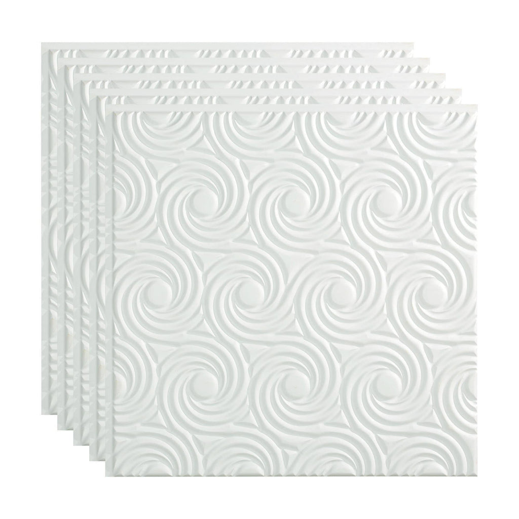 Matte White Glue Up Ceiling Tile 5 Pack J2700