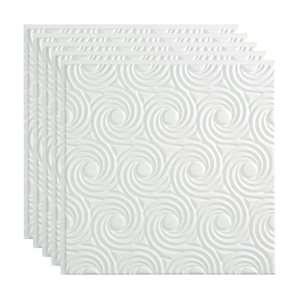 Matte White Glue Up Ceiling Tile 5 Pack J2700