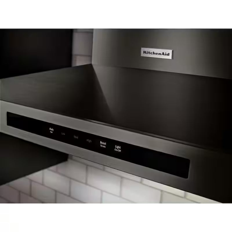 600 CFM Convertible Wall Mount Range Hood in Black Stainless T378