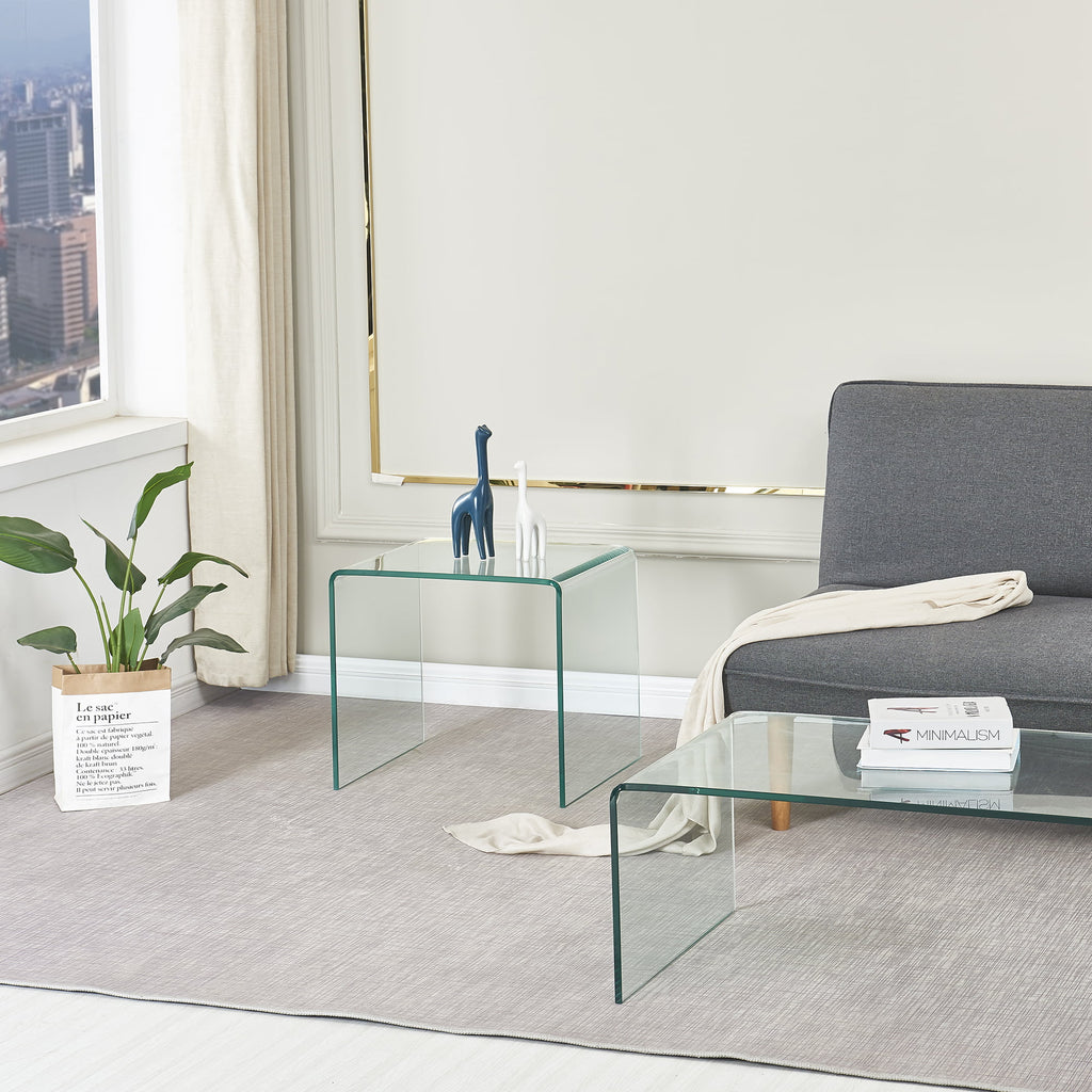 Clear Glass Side & End Table R13402