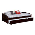Brown Twin Wooden Daybed with Trundle O4041