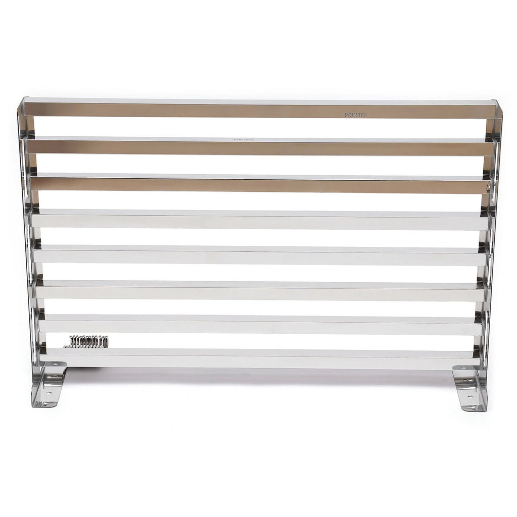 Wall Mount Microwave Oven Shelf Storage Bracket with 12 Hook Stainless D192135