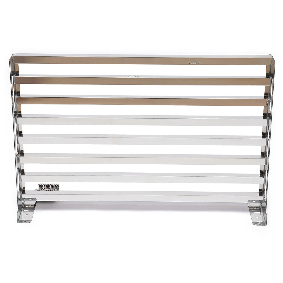 Wall Mount Microwave Oven Shelf Storage Bracket with 12 Hook Stainless D192135
