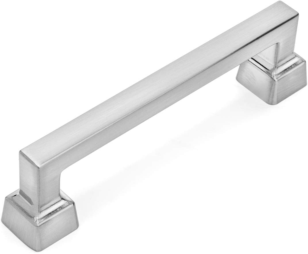 10 Pack Satin Nickel Cabinet Hardware Handle Pull 3-3/4 Inch Hole Centers I761