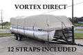 20' Ultra 3 Pontoon/Deck Boat Cover with Elastic and Straps K237