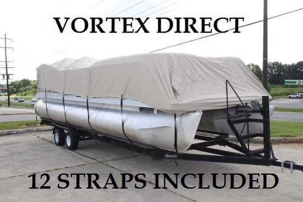 20' Ultra 3 Pontoon/Deck Boat Cover with Elastic and Straps K237