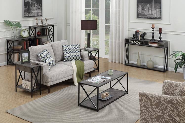 Weathered Gray 4 Tier Bookcase D88147