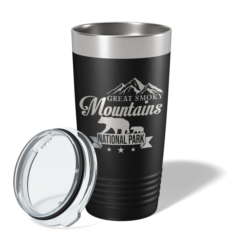 Black Insulated Laser Engraved Travel Mug 20 oz N525