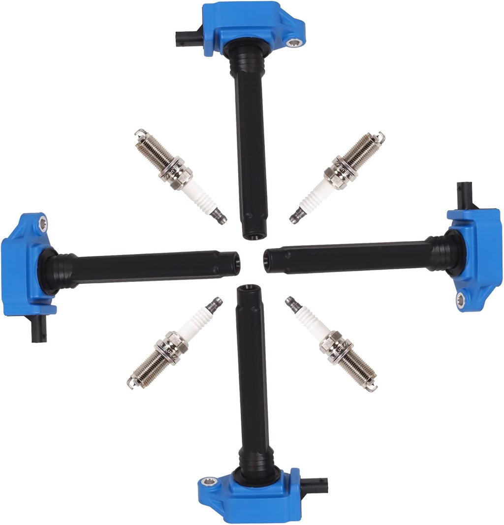 Pack of 4 Ignition Coil with 4 Platinum Spark Plug for Dodge Dart 2.0 L4 Z3226