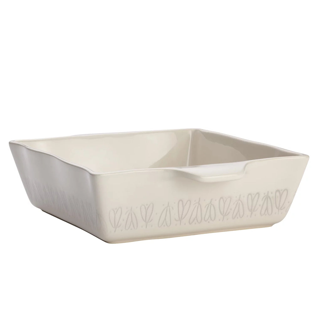Stoneware Square Baker 8" x 8" Cream C4150
