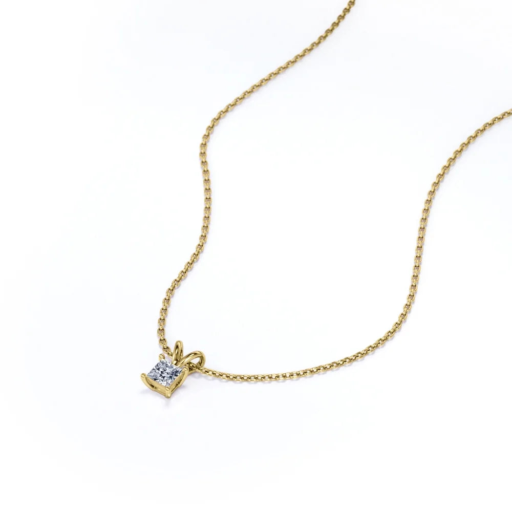 0.5 Carat Princess Cut Moissanite Pendant Necklace A57776