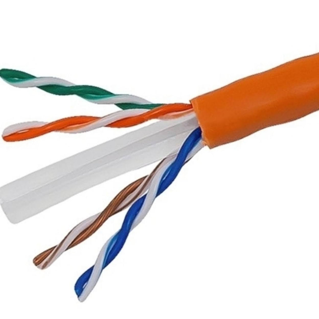 Orange 1000 ft. 24AWG Cat 6 UTP Stranded Ethernet Bare Copper Cable C7499