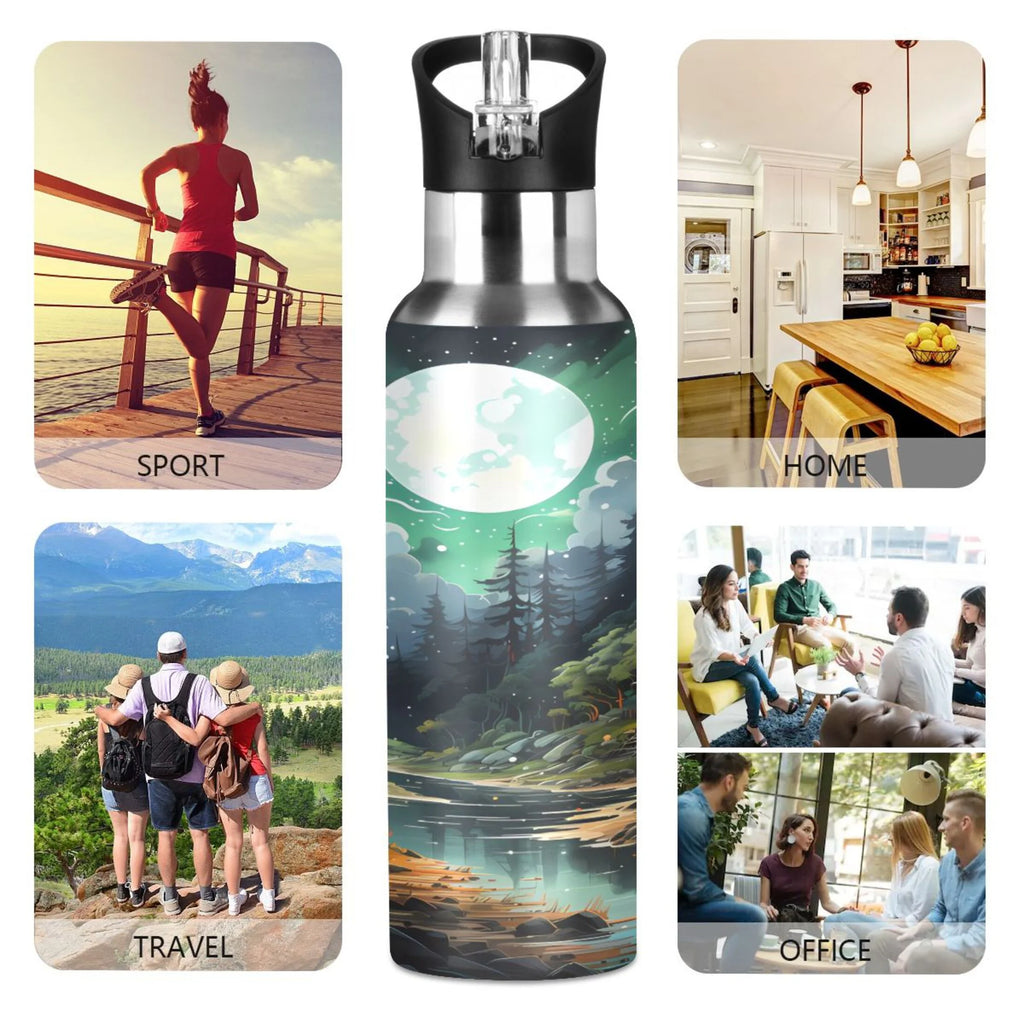 Stainless Steel Insulated Water Bottle with Straw Lid Z2667