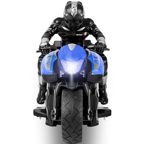 2.4G RC Stunt Motorcycle with Riding Figure 1:10 Scale Green T969346