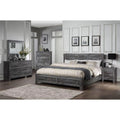 Rustic Gray Oak Eastern King Bed 6PCS Set F5119