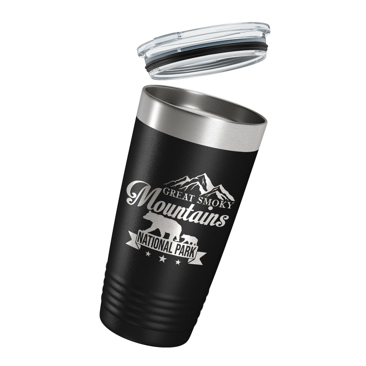 Black Insulated Laser Engraved Travel Mug 20 oz N525