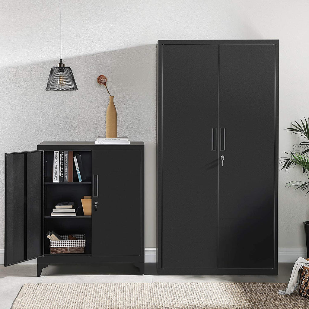 Metal Storage Cabinet with Doors and Shelves I559