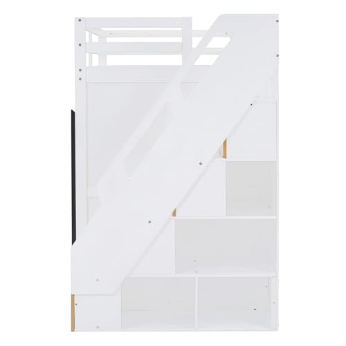 Twin Size Solid Wood Loft Bed with Storage L760633