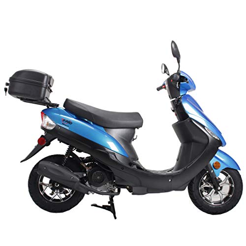 50cc Gas Moped with Aluminum Wheels (Red) X95870