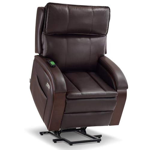 Power Lift Recliner Chair Sofa with Massage and Heat Faux Leather Q399764