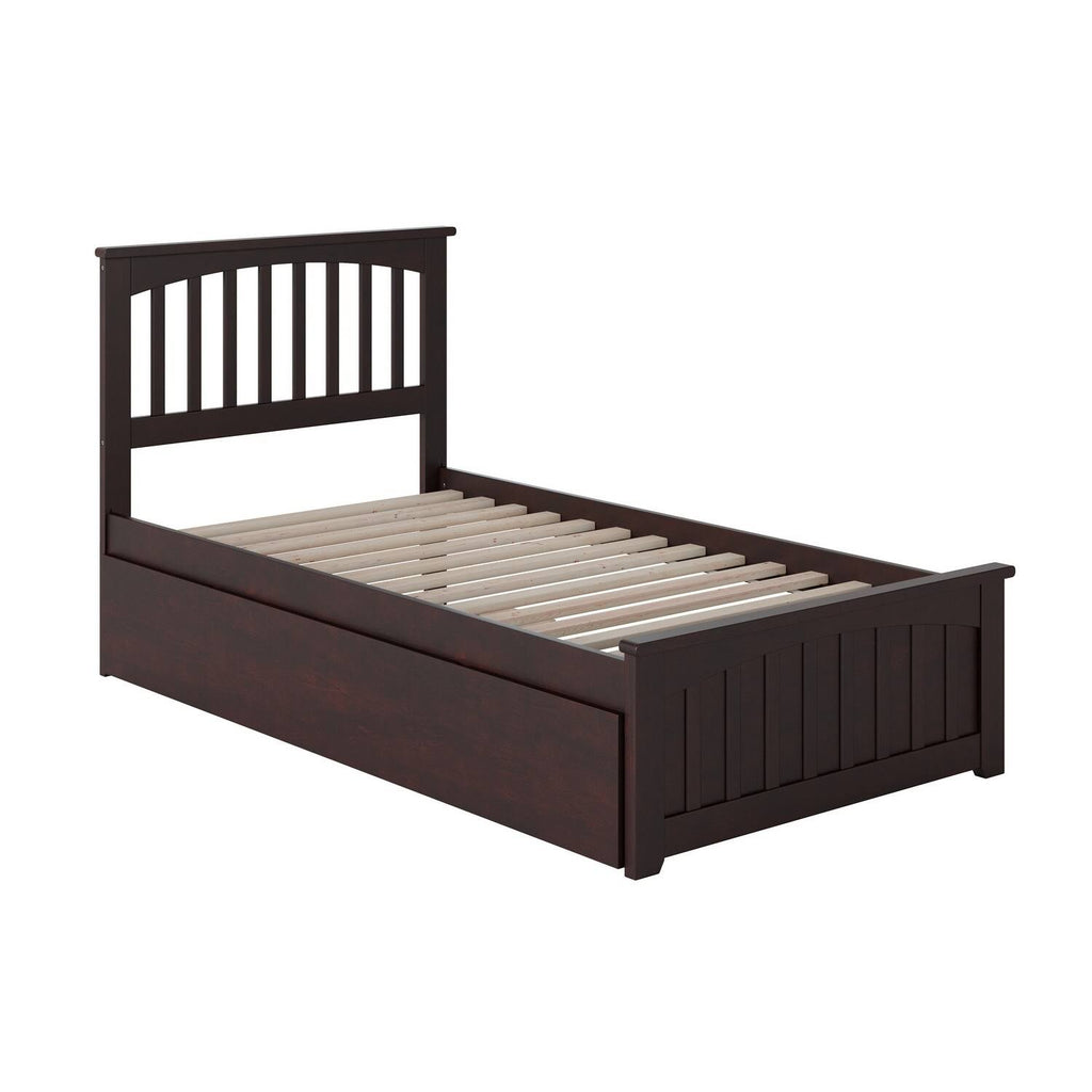 Walnut Twin Extra Long Bed with Trundle Y482300