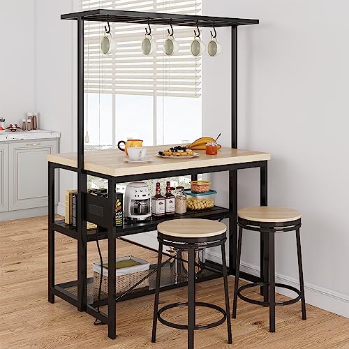 3 Tier Microwave Stand Oven Shelf with Power Outlet O630412