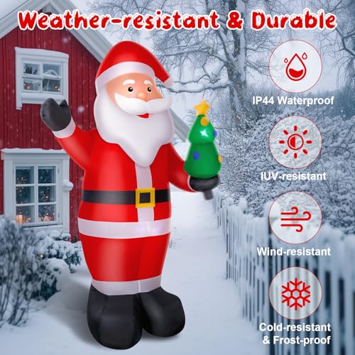 14FT Christmas Inflatable Santa Claus Outdoor Blow Up Yard Decorations with Gift Bags H733484