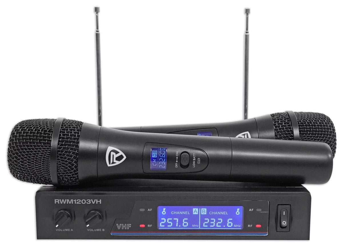 12" 3-Way 1600w Karaoke Speakers with Amplifier and Wireless Mics U765