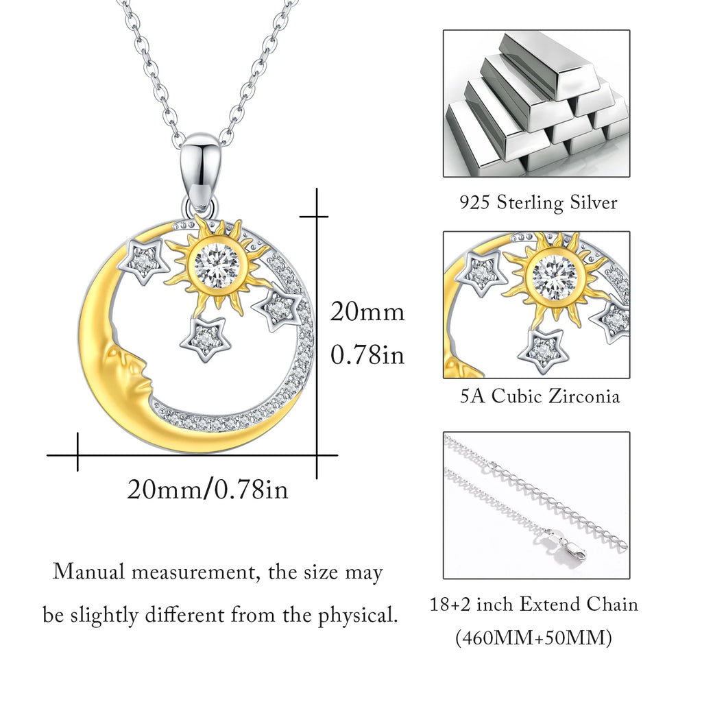925 Sterling Silver Cubic Zirconia Pendant Necklace S7297