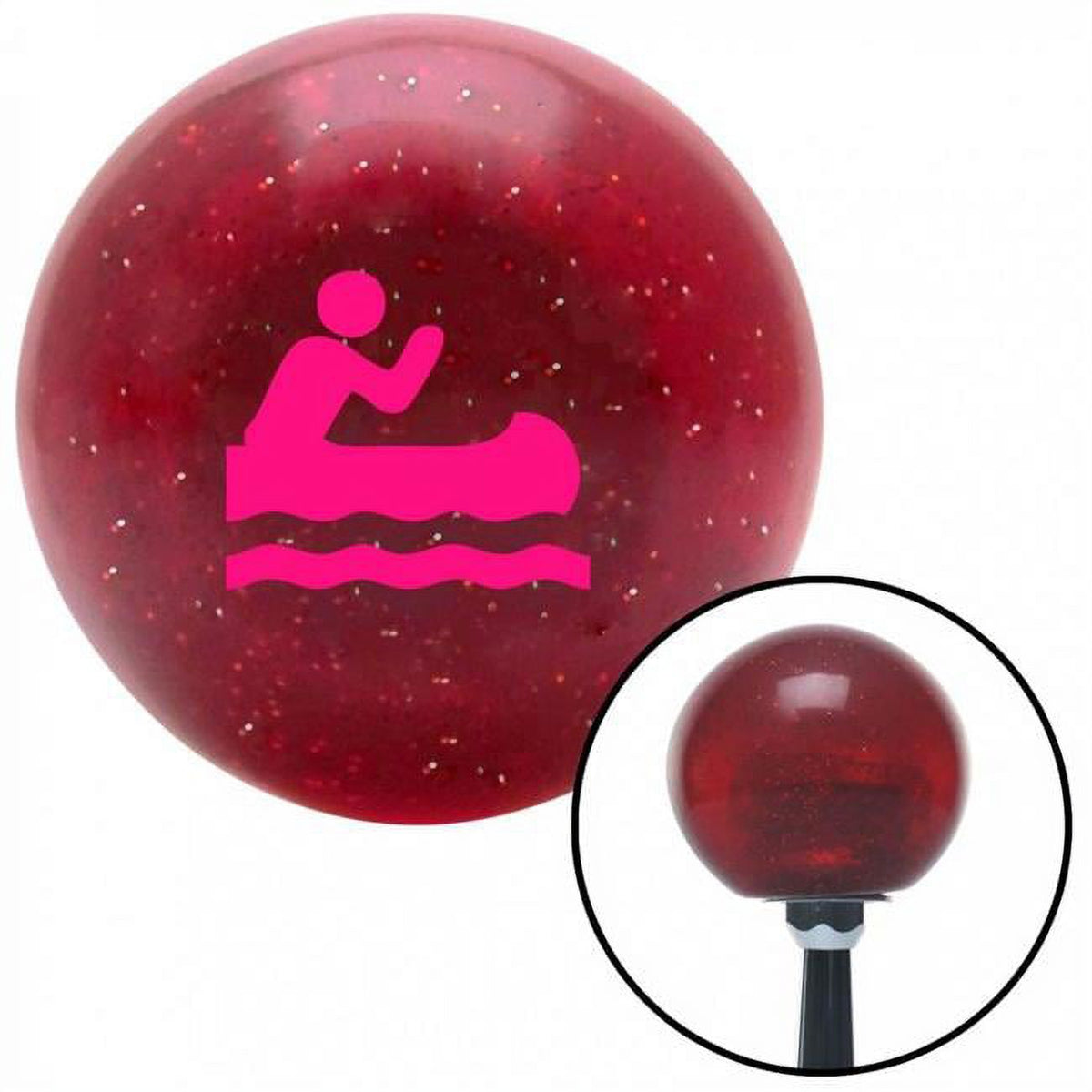 Pink Red Metal Flake Shift Knob with M16 x 1.5 Insert X913