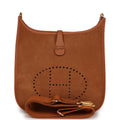 Gold Leather Crossbody Bag I18781