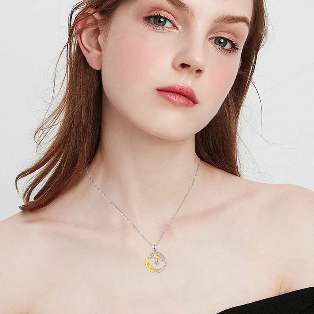 925 Sterling Silver Cubic Zirconia Pendant Necklace S7297