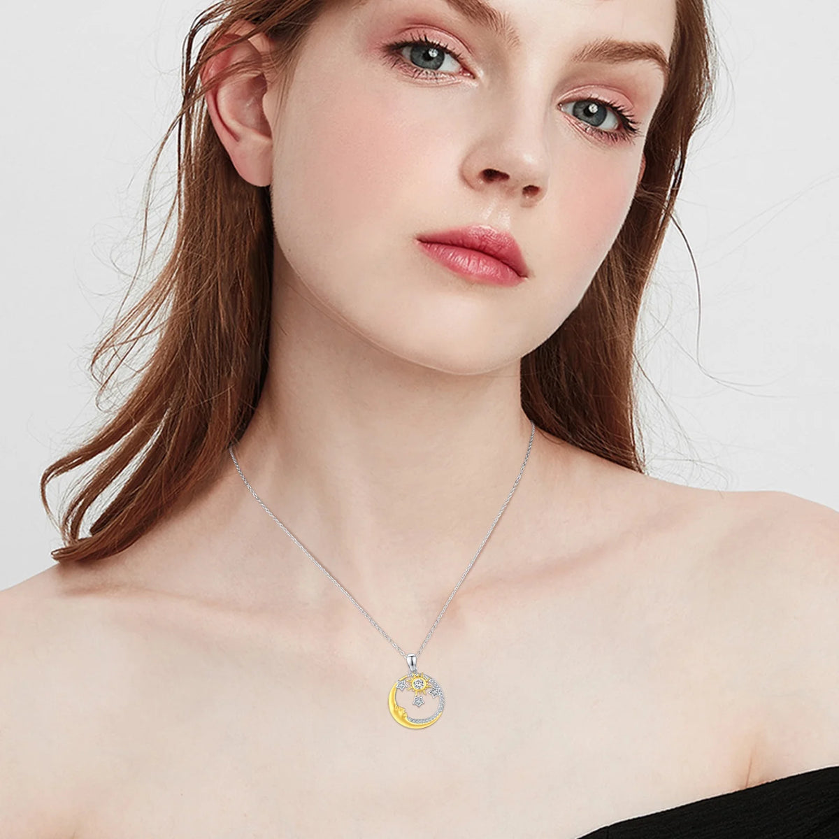 925 Sterling Silver Cubic Zirconia Pendant Necklace S7297