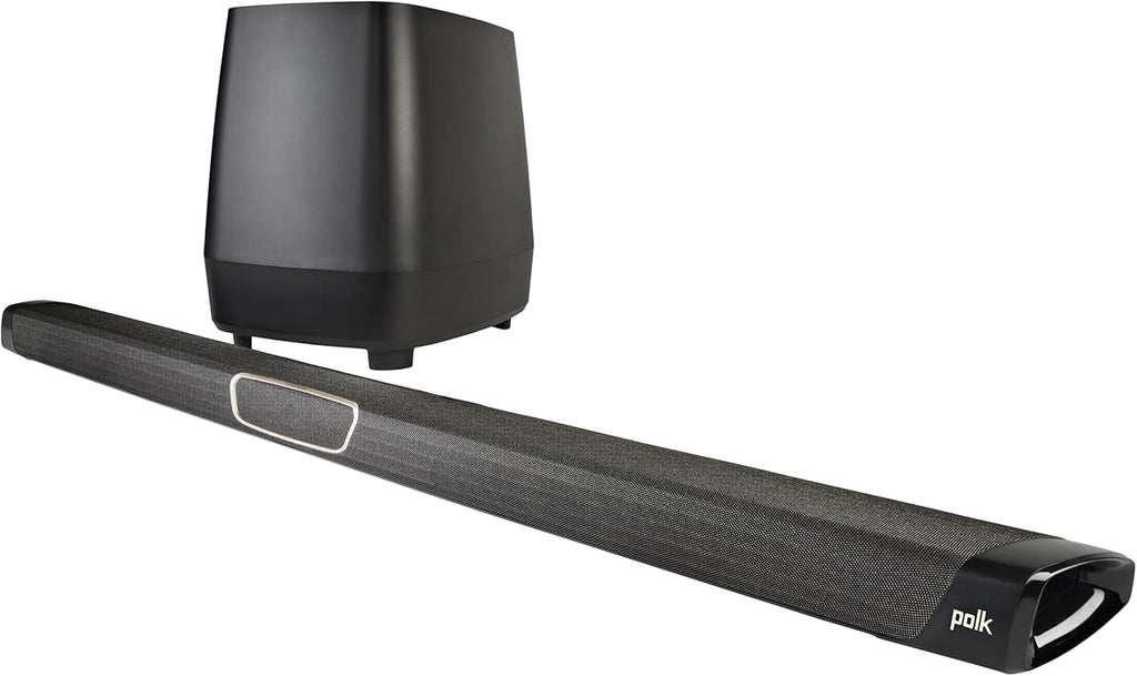 Black Wireless Surround Sound Bar with Subwoofer and Two Speakers V57738