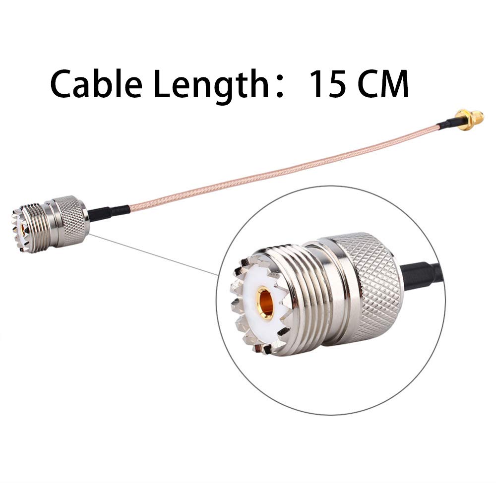 SMA Female to UHF SO-239 Female Adapter Cable 6'' A44897