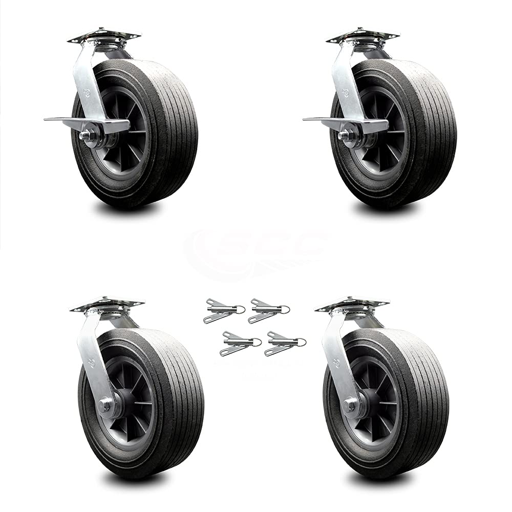 10 Inch Swivel Caster with Semi-Pneumatic Wheel P1952