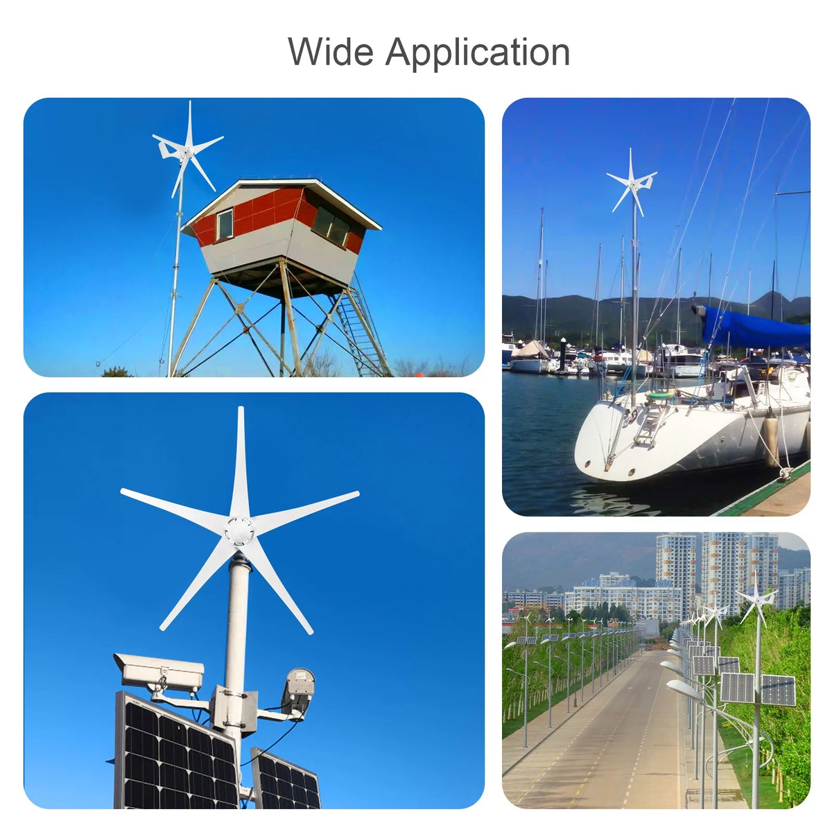1200W 12V 5 Blades Wind Turbine Generator Kit D594