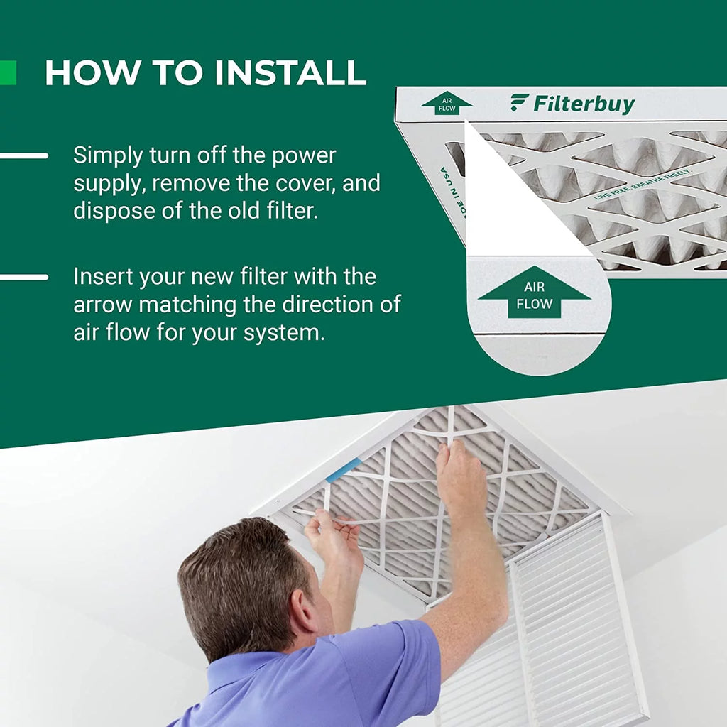 20x25x5 MERV 13 Pleated HVAC Air Filters 4-Pack Z15259