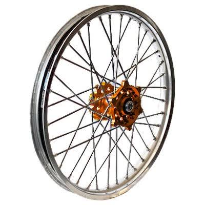 Orange/Silver Rear Wheel Set with Excel Rim H30810