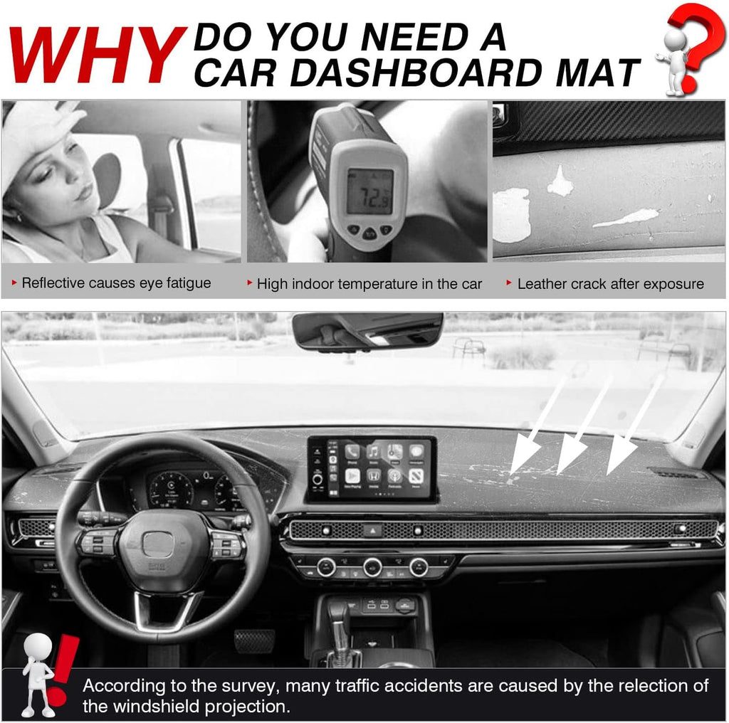 Custom Fit Dashboard Cover Mat Carpet Flannel Dash Cover Pad P8330